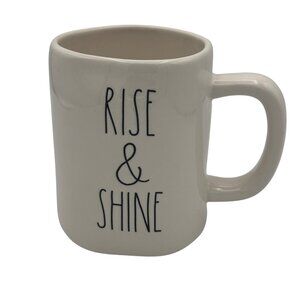 Rae Dunn Artisan Collection Rise & Shine White Ceramic Coffee Mug